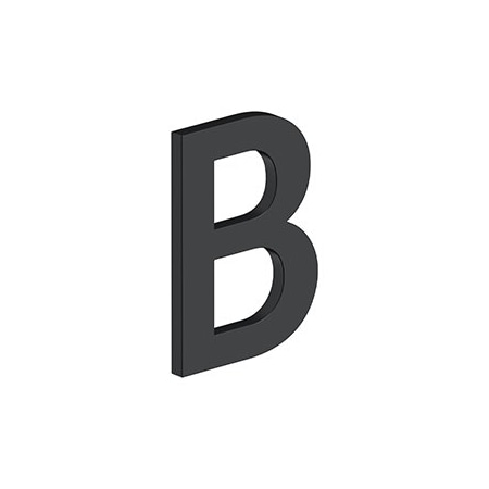 Deltana 4 LETTER B, B SERIES W/ RISERS, STAINLESS STEEL in Paint Black RNB-BU19